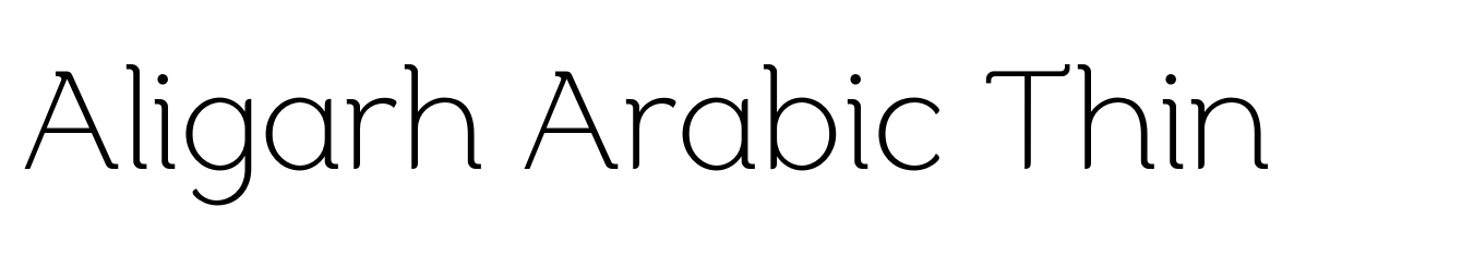 Aligarh Arabic Thin